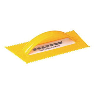 Marshalltown V-Notch Yellow Plastic Disposable Trowel, 1/4in
