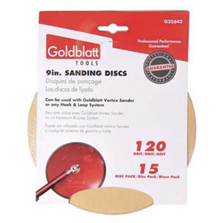 Goldblatt Vortex Sanding Discs, 120 Grit, 15pk 