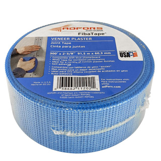Saint-Gobain FibaTape Veneer Plaster Joint Tape, 2-3/8in x 300ft, Blue