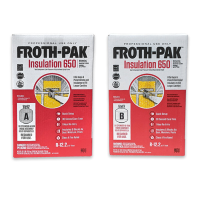 DuPont Froth-Pak Foam Insulation, Class-A, 650 Board Feet, A&B Tanks Only