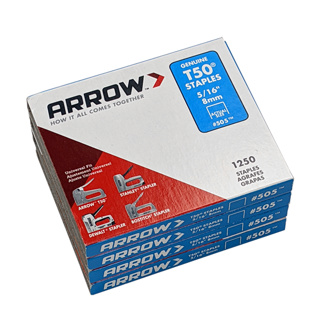 Arrow Fastener T50 5/16in Flat Crown Staples, 5000/pk