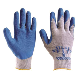 Atlas Fit Blue Latex Dip Palm Gloves, 10-Gauge, X-Large