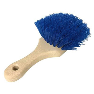 Magnolia Brush Blue Bristle Acid Proof Utility Brush w/ 8in Plastic Handle