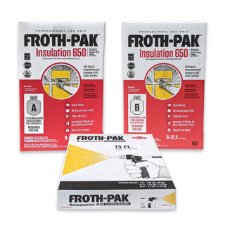 DuPont Low GWP FROTH-PAK™ 210 Spray Foam Insulation Class A Fire Rated , 9'  Hose-Complete Kit - AWarehouseFull