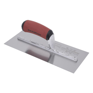 Marshalltown Stainless-Steel Finishing Trowel, 11in x 4-1/2in w/ Curved DuraSoft Handle