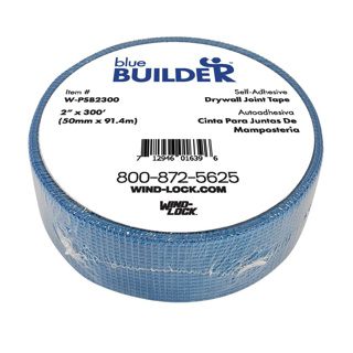 Blue Builder Drywall Mesh Tape, 2in x 300ft, Blue