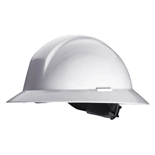 Honeywell Safety North Peak Full Brim Hard Hat, White, Ratchet Suspension 