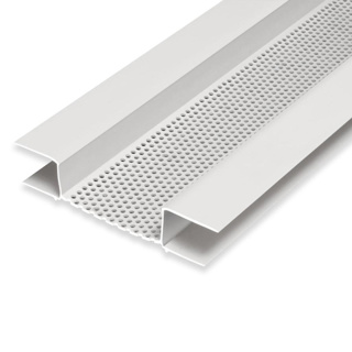 Plastic Components Continuous Soffit Vent, 1-1/2in x 8ft, Box of 8
