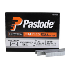 Paslode 20-ga Staples, 1/2in x 1/4in Long, 5000/pk