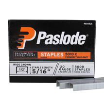 Paslode 20-ga Staples, 1/2in x 5/16in Long, 5000/pk