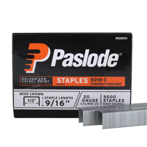 Paslode 20-ga Staples, 1/2in x 9/16in Long, 5000/pk