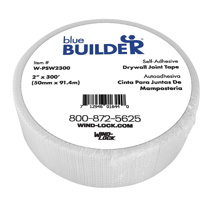 Blue Builder Drywall Mesh Tape, 2in x 300ft, White